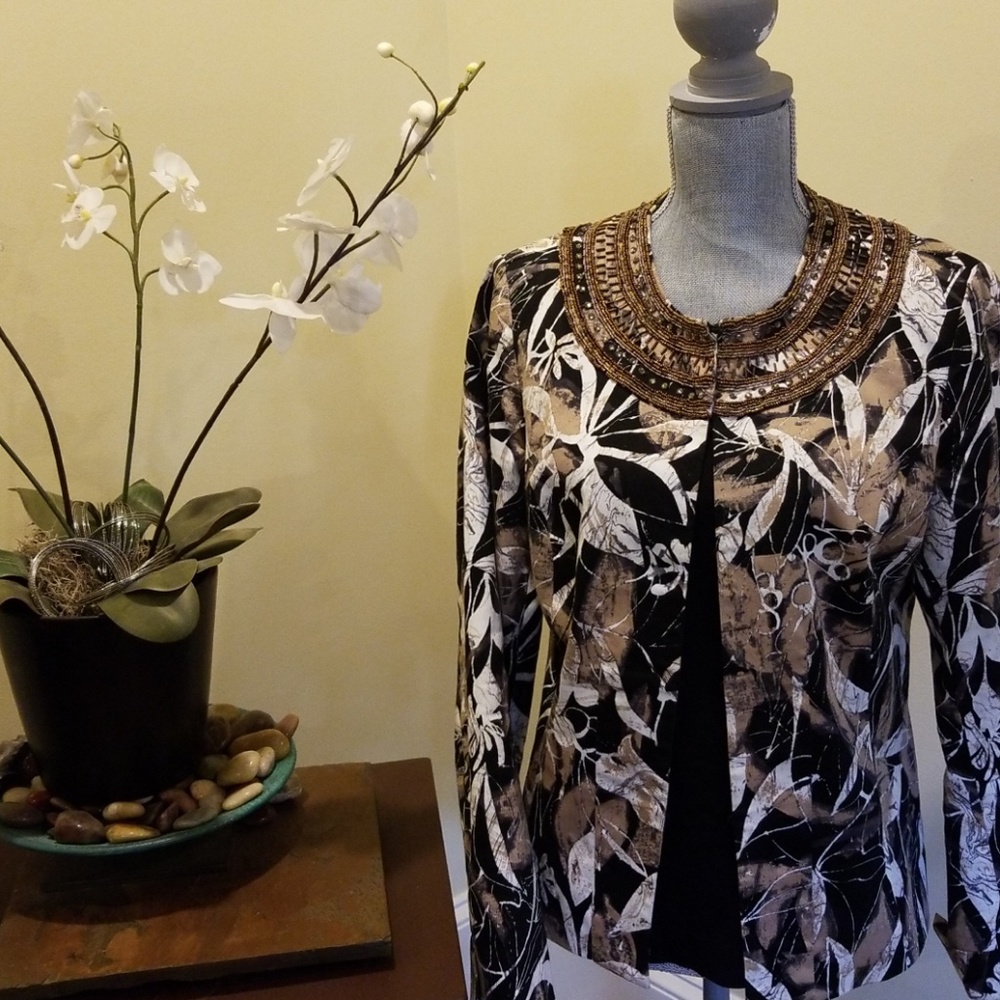 Chicos beaded jacket Chicos size 1